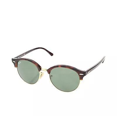 Ray-Ban Unisex Clubmaster 51mm Sunglasses In Dark Tortoise / Crystal Green S3531 • $151.24