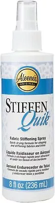 Aleene's 15581 Stiffen-quick Fabric Stiffening Spray (8oz)transparent 236 Ml • £11.73