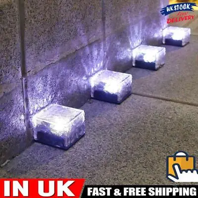 Solar Ice Cube Light LED Outdoor Waterproof Stone Courtyard Garden Decors • £7.49