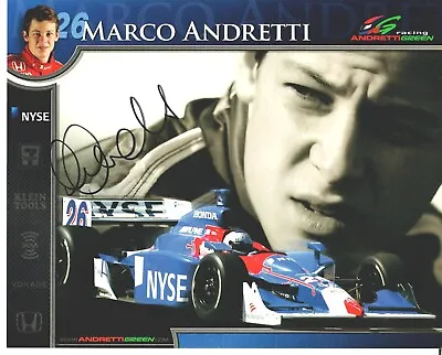  INDY Champ  Marco Andretti Signed 10X8 Cardstock BIO • $39.99