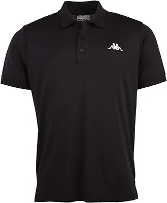 Kappa Peglio Cotton Polo Shirt - Black - Large Adult • £7.99