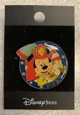 MICKEY MOUSE ~ Disney ~ FDNY Firefighter First Responder Lapel Hat Pin [L] • $14.99