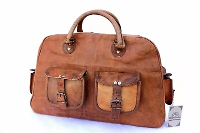 New Men's Travel Luggage Gym Leather Vintage Weekend Overnight Duffle Bag • $76