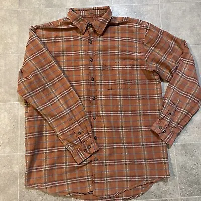 The Territory Ahead Men's Orange Diamond Print Button Up Flannel Shirt Size XXL • $12