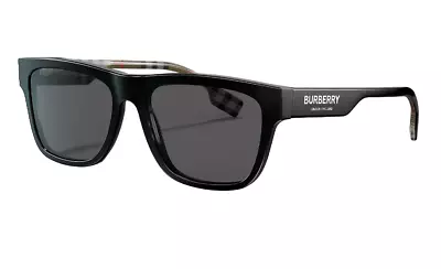 Mens Burberry Sunglasses Be4293 Black/Polar Grey Polarized Sunnies • $317.96