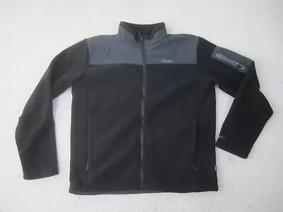 Cabela's Jacket Mens Large Black Outdoors Zip Up Fleece Polartec Pockets • $25