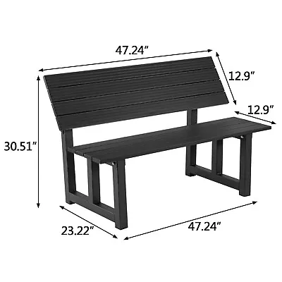 TECSPACE Aluminum 2-colour All-in-one Table&Bench For Park Garden Patio Lounge • $184.99