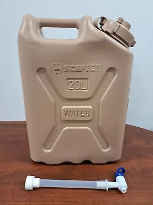 GENUINE Scepter Military Water Can 5 Gallon Tan / Sand Water Jug With Dispenser • $66.99