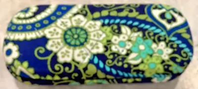 Vera Bradley Hard Eye Glass Case In Retired Pattern Blue Green • $8