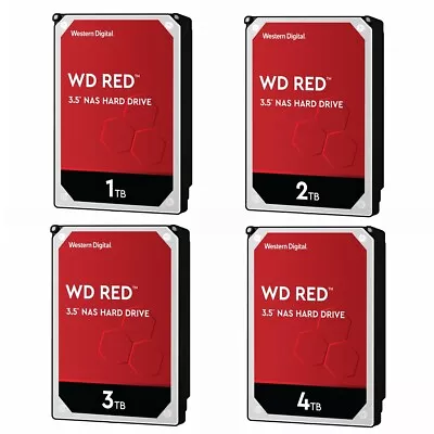 WD Red 1TB 2TB 3TB 4TB NAS Hard Disk Drive Western Digital 5400RPM 3.5  SATA HDD • $179.95