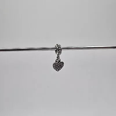 Genuine Pandora Dangle Red Pave Heart Charm ALE 925 #791023CZR • £15