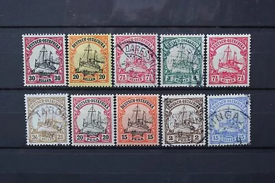 LOT X 10 GERMANY COLONIES YACHT SERIES EAST AFRICA MH + USED VALUABLE LOT! • $1.25