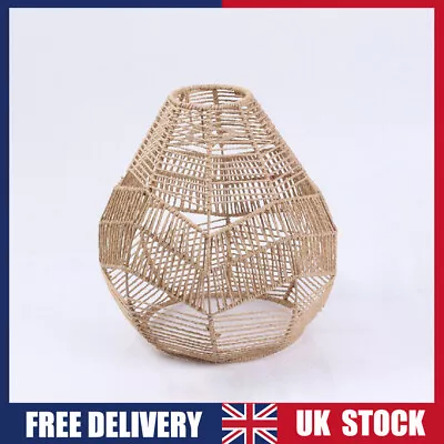 Artifical Imitation Rattan Woven Easy Fit Ceiling Lamp Shade Pendant Lampshade • £10.89