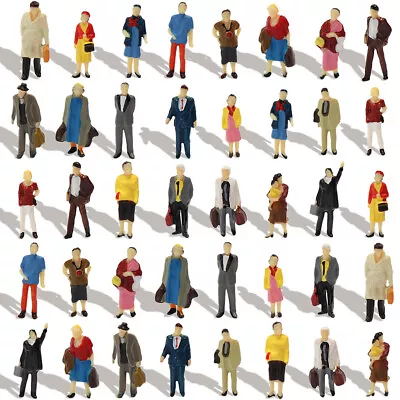 40pcs Model Trains HO Scale 1:87 Standing People Figure 20 Different Poses • $12.99
