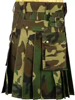 Scottish Military Utility Kilts Highland 100% Cotton Unisex Kilts • $39.99