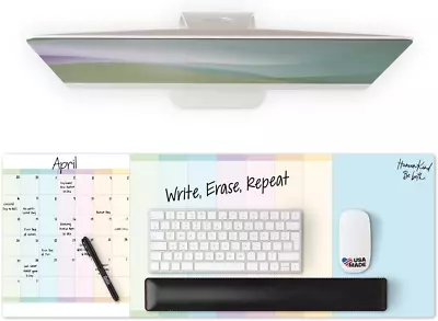 3-In-1 Dry Erase Desk Mat Mouse Pad & Calendar | Erasable Writing White Board  • $27.50