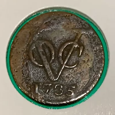 Dutch Netherlands Colonial VOC Duit Coin 1735 New York Penny • $14.99