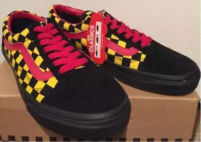Vans Classic Old Skool Colow Black Yellow Red Checkerboard Sneaker Men Us9.5 • $298.52