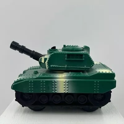 Vtg 90s Supertoys Plastic Army Tank Green Turret Turns & Clicks SEE MY VIDEO • $19.97