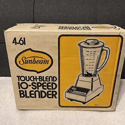 Brand New RARE 1975 Vintage Sunbeam Touch-blend 10 Speed Blender Model 4-61 • $165