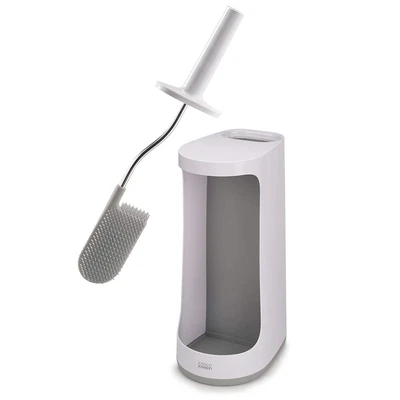 $55 • Buy Joseph Joseph Flex Store Grey/WHT Cleaning Bathroom Toilet Brush W/Caddy/Holder