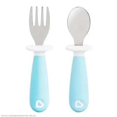 Munchkin Raise Toddler Fork And Spoon Set - 2pk - Blue • $9.49