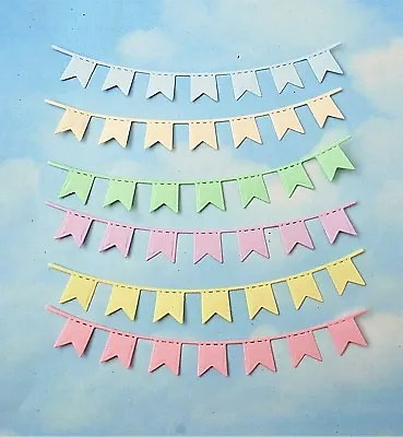 Die Cut Cuts Baby Bunting X 6 Mixed Colour New Baby Baby Shower Cards Topper • £1.20