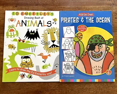 NEW Kids Can Draw Pirates & The Ocean + Drawing Book Of Animals Ed Emberley Way • $9