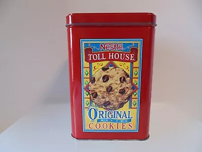 Vintage 1989 Nestle Toll House Cookies  Collectors Tin 6.25  Tall • $1