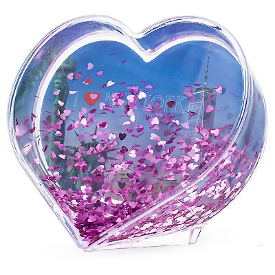 Heart Shape  I Love You  Valentines Clear Acrylic Plastic Water Globe Picture • $5.22