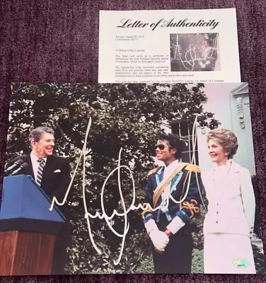 MICHAEL JACKSON Signed WHITE HOUSE 11x14 PHOTO W/ PSA LOA • $2999.95