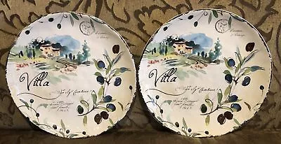 Dash Of That Julie Paton Villa Olives 11'' Ceramic Dinner Plate Set Of 2 • $22