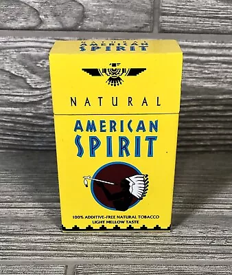 Vintage Metal Natural American Spirit Cigarette Case Holds 20 Class A Cigarettes • $21.50