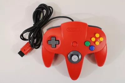 Official Nintendo 64 N64 Red Controller 8/10 Tight OEM Stick Clean Tested EC73 • $26.99