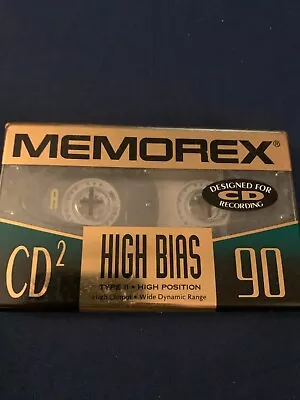 Memorex CD2 High Bias 90 Minute Blank Cassette Factory Sealed New • $7.95