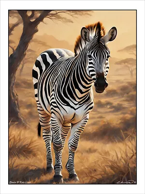 Zebra Print Poster Animal Wall Art Animal Decor Nile • $28.79