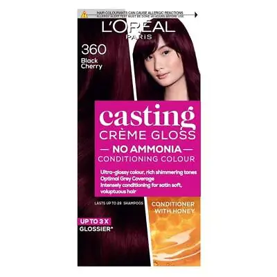 L'Oreal Casting Creme Gloss Semi-Permanent Hair Colour 360 Black Cherry • £12.90