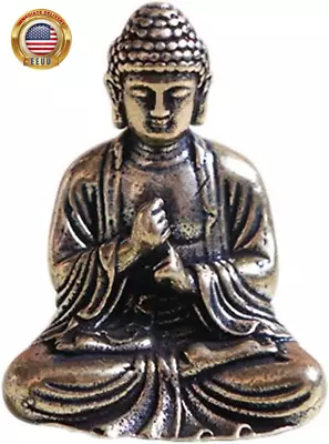 Vintag Mini Small Meditation Buddha Statue Hand Painted Yoga Figurine Collectibl • $11.87