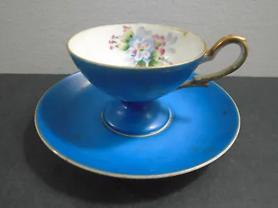 Vintage Ucagco China Hand Painted Japan Blue Cup And Saucer Set  • $19.99
