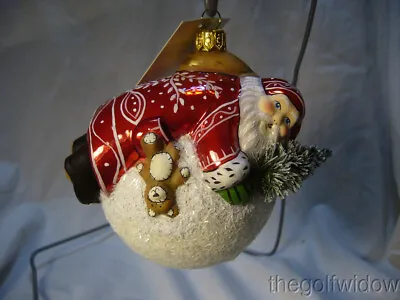 $69.99 • Buy Vaillancourt Snow Ball Ornament Gingerbread Santa Holding Snow Ball 