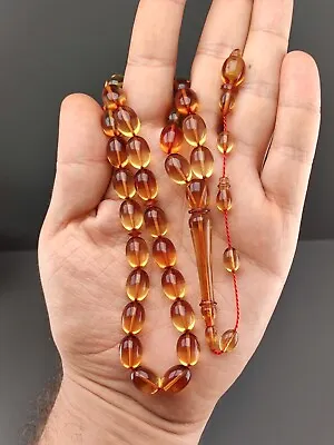 Faturan Amber Rosary 33 Islamic Rosary Misbaha Tasbih Tasbeeh Masbaha Tesbih • $110