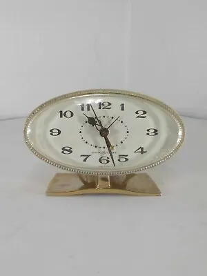 Vintage GE Oval  Atomic  Analog Alarm Clock Model #7380 WORKING General Electric • $30