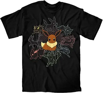 $16.19 • Buy Officially Licensed Pokémon Mono Eeveeloutions Eevee Tee Shirt New 