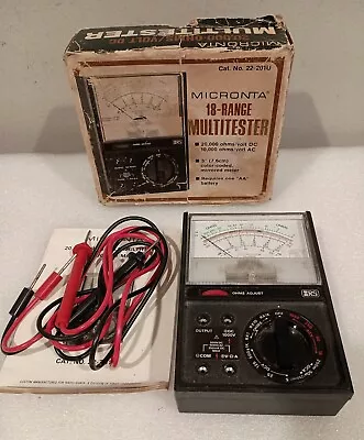 MICRONTA 18 Range Multitester 22-201U Complete In Box Vintage • $15