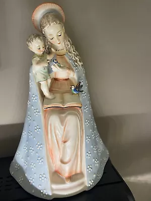 Vintage Goebel Hummel Flower Madonna #10/1 Mary Holding Baby Jesus 8” Figure • $124.99