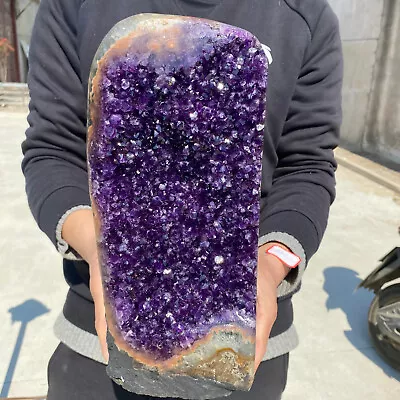 14.1lb Large Natural Amethyst Geode Quartz Cluster Crystal Specimen Healing • $157.50