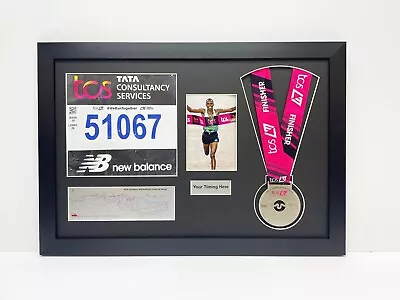 2023 London Marathon Medal Display Frame For Medal Running Bib Title And Photo • £45