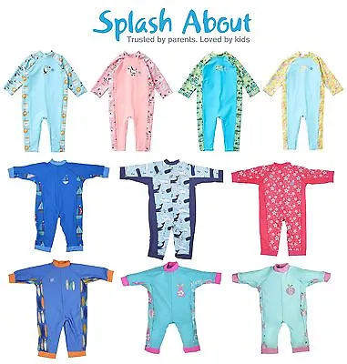 Splash About Baby UV All In One Sunsuit - Eczema Suit All Colours And All Sizes • £16.50