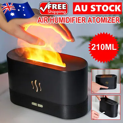 $21.99 • Buy USB Ultrasonic Aroma Air Humidifier Flame Light Purifier Essential Oil Diffuser