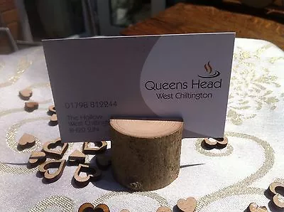 50pcs Wooden Table Name Card Holders For Wedding Centerpieces • £18.50